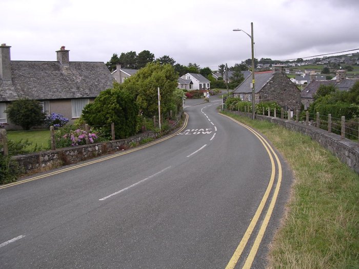 Down the hill from railway bridge