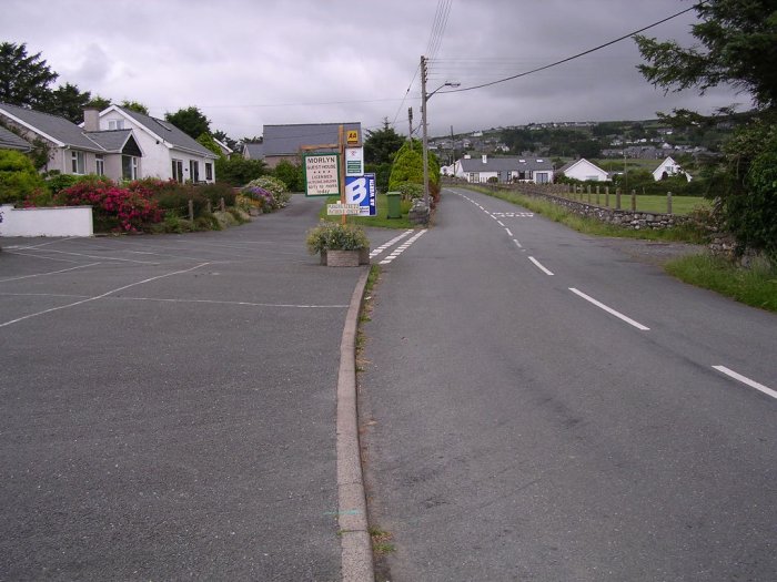 looking up the road to the main road