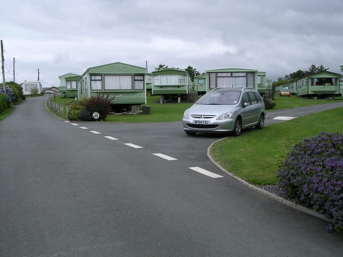 on the caravan site